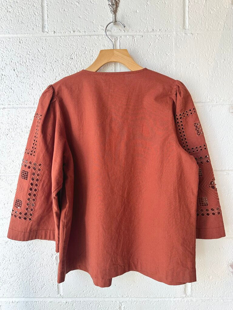 BA&SH 'Malta' 100% cotton embroidered top