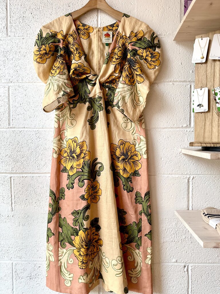 NEW FARM Rio 'Delicate Flower' midi dress