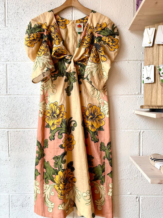 NEW FARM Rio 'Delicate Flower' midi dress