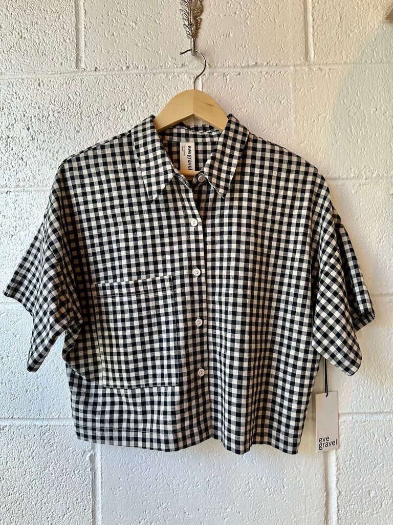 Eve Gravel NEW gingham shirt / skirt SET
