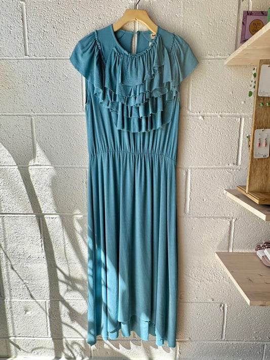 Frances May Flat Ruffle house line midi dress