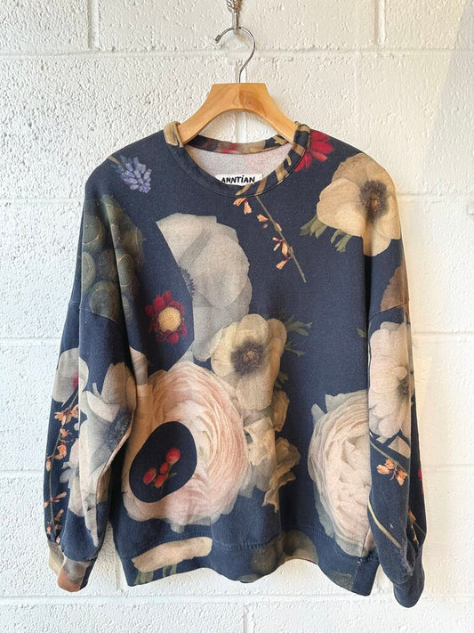Anntian 100% organic cotton x-flower bouquet sweatshirt