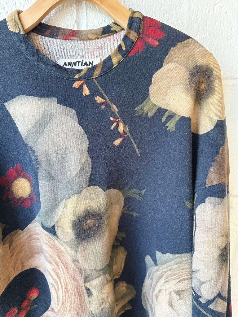 Anntian 100% organic cotton x-flower bouquet sweatshirt