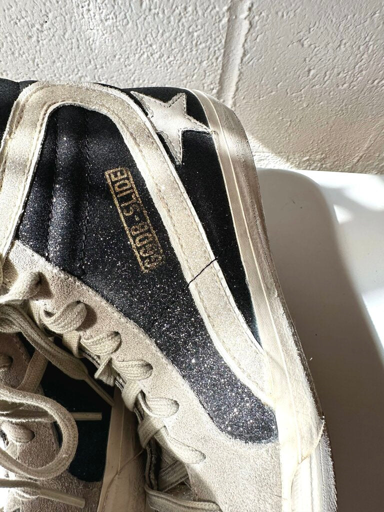 Golden Goose 'Slide' Glitter High Top Sneakers
