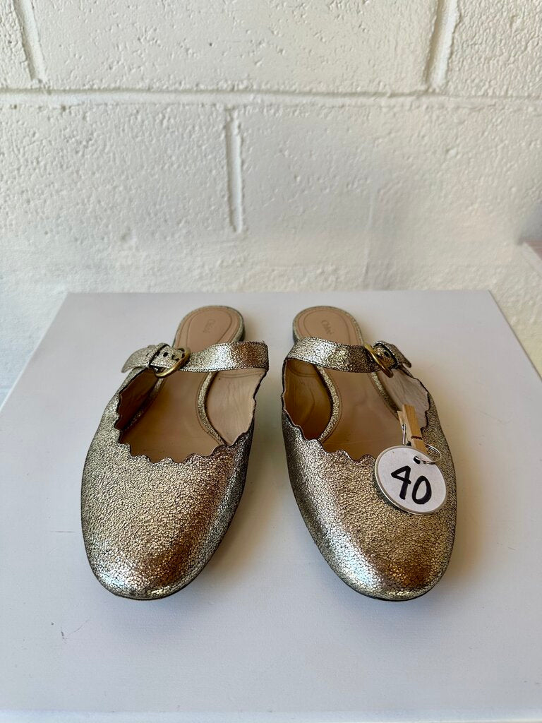 Chloe 'Lauren' Scalloped Mules (AS IS)