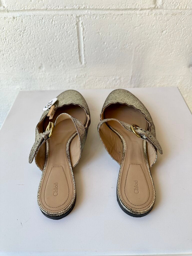 Chloe 'Lauren' Scalloped Mules (AS IS)
