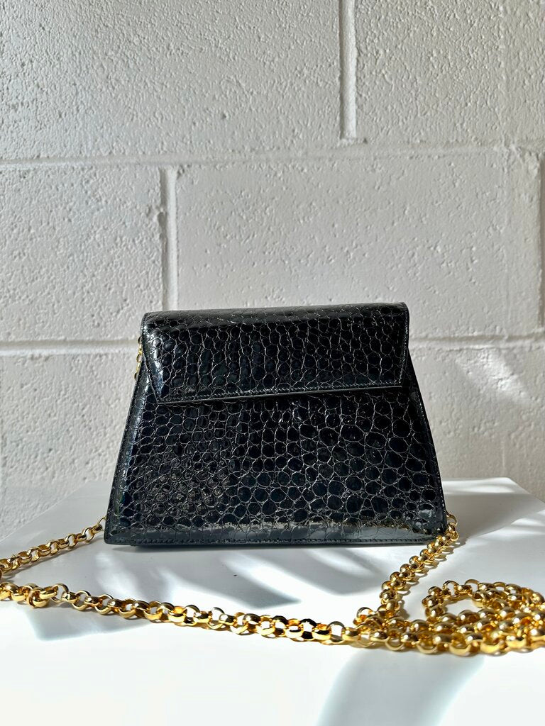 Salvatore Ferragamo Leather Chain Bag (AS FOUND)
