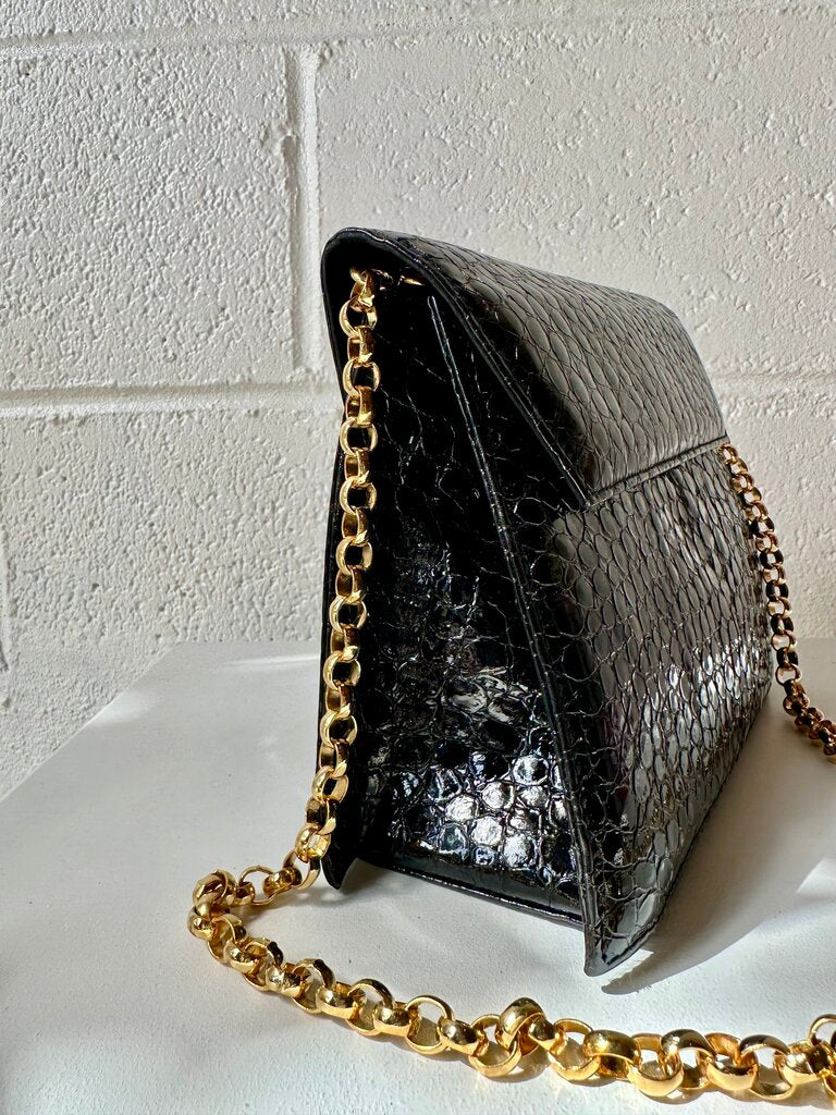 Salvatore Ferragamo Leather Chain Bag (AS FOUND)