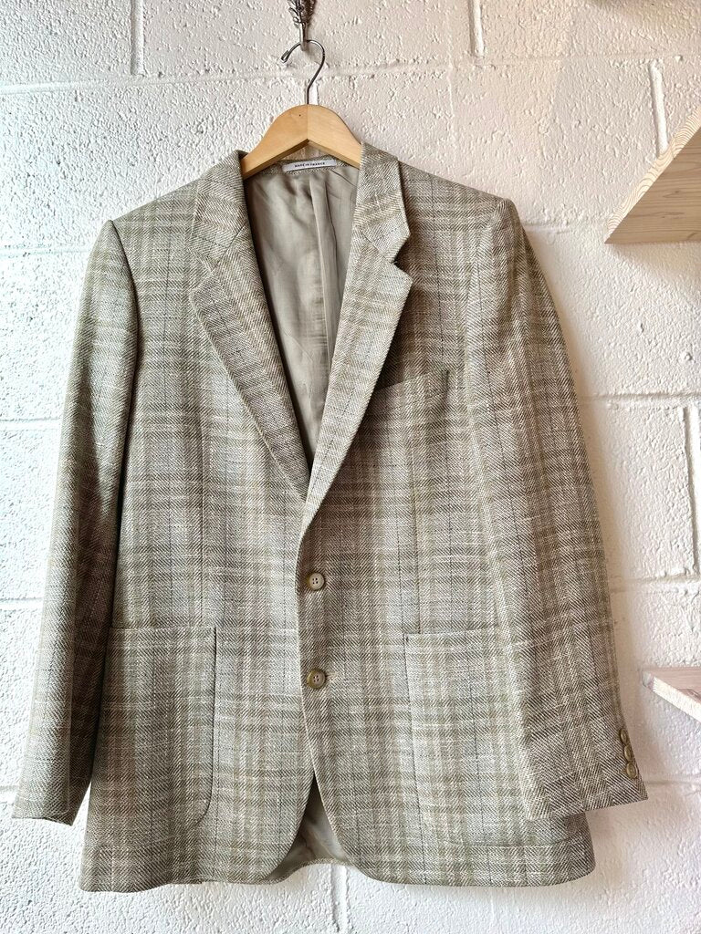Yves Saint Laurent Plaid Tweed Blazer Jacket (AS FOUND)