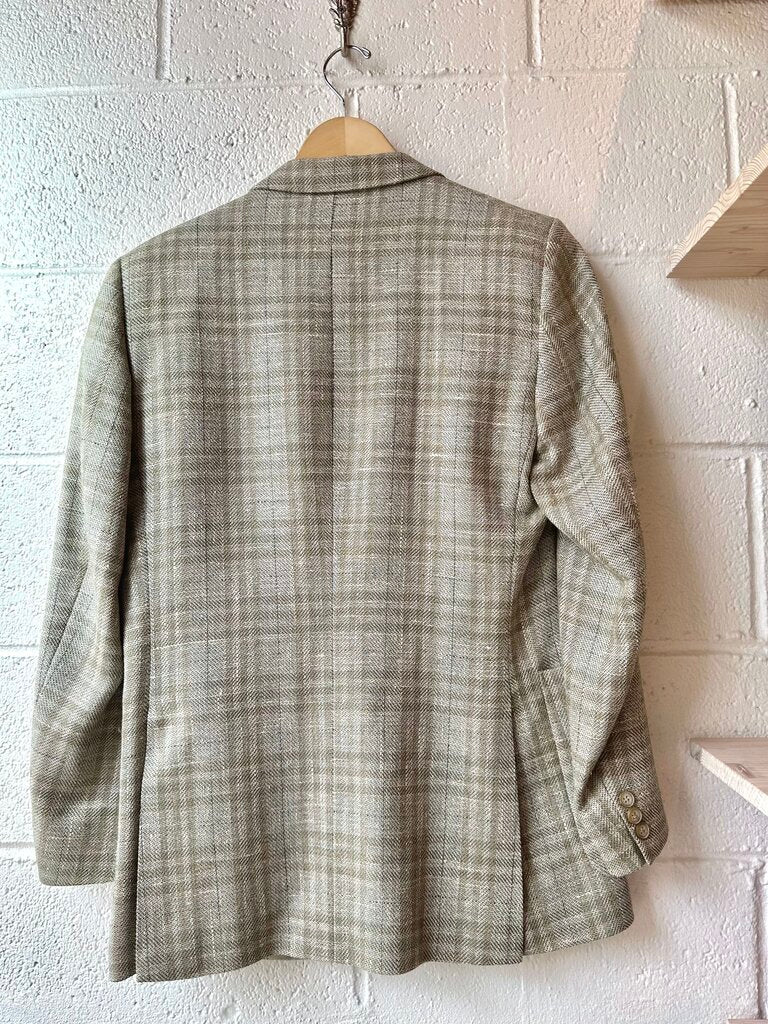 Yves Saint Laurent Plaid Tweed Blazer Jacket (AS FOUND)