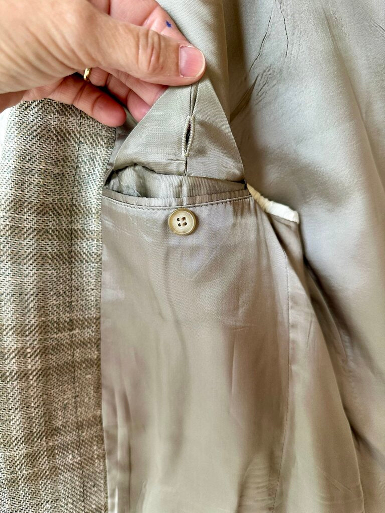 Yves Saint Laurent Plaid Tweed Blazer Jacket (AS FOUND)