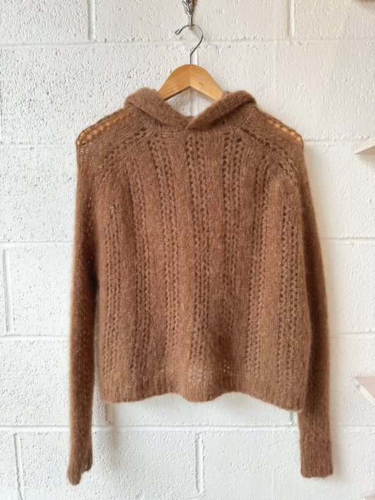 Sezane 'Theodore' Kid Mohair Blend Hooded Sweater