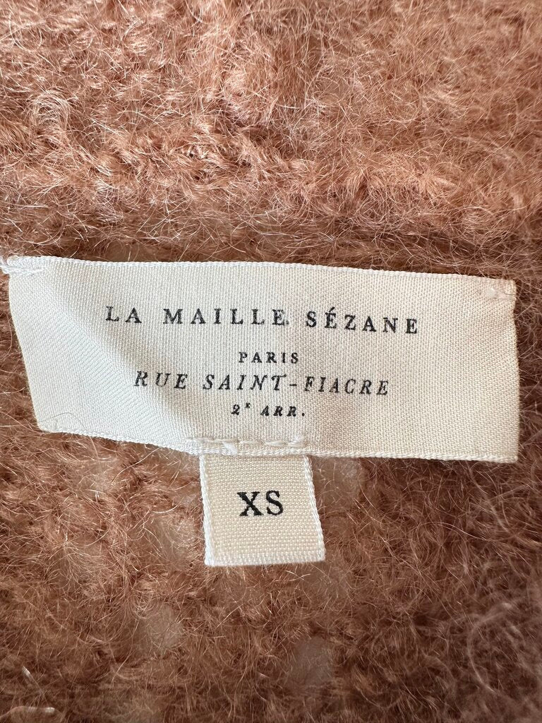 Sezane 'Theodore' Kid Mohair Blend Hooded Sweater