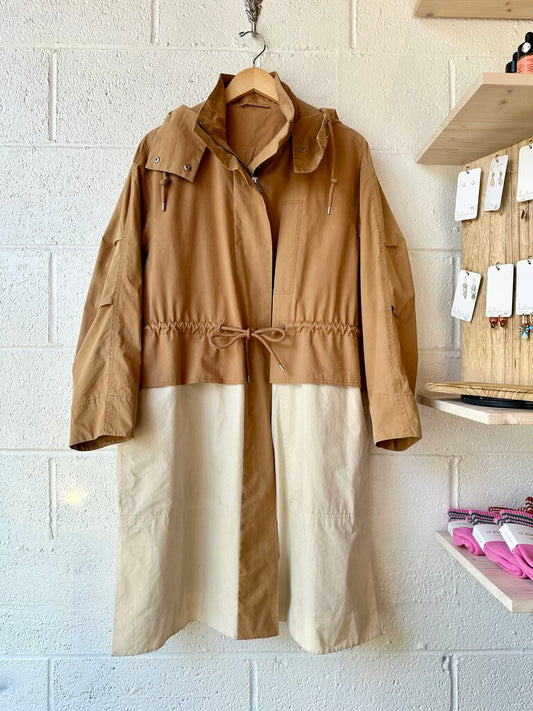 COS Cotton Blend Colorblock Hooded Jacket (AS IS)