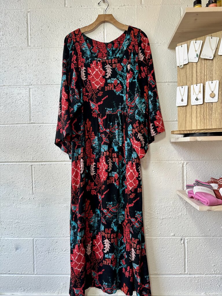 Bel Kazan 100% Cotton Long Sleeve Maxi Dress