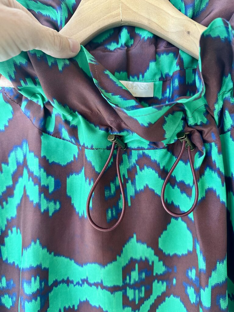 Ulla Johnson 100% Silk Toggle Collar Long Sleeve Top