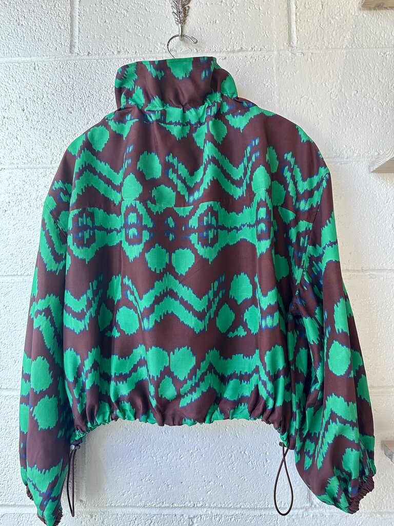 Ulla Johnson 100% Silk Toggle Collar Long Sleeve Top