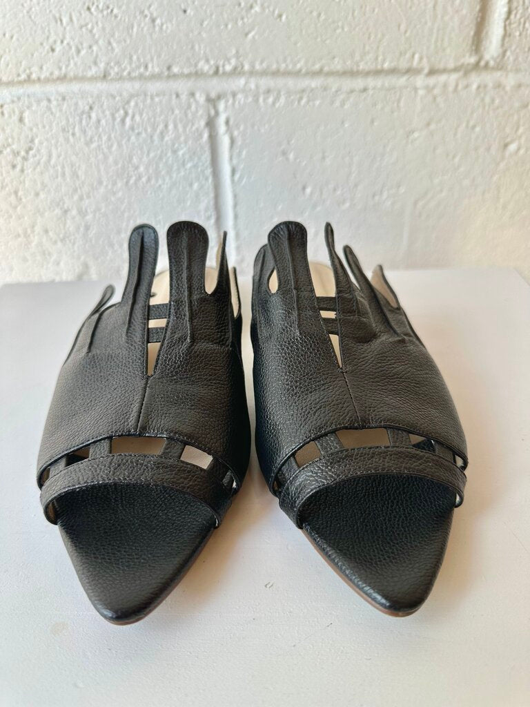 Bibiana Hernandez 'Gaudi' Leather Open Toe Mules