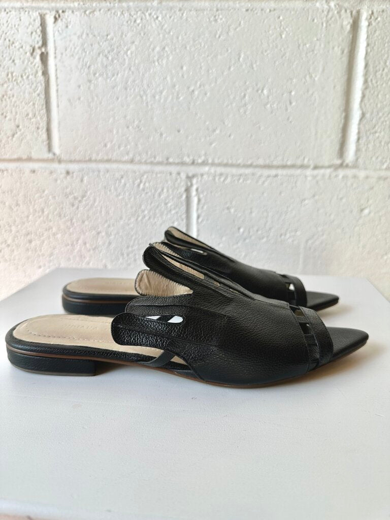 Bibiana Hernandez 'Gaudi' Leather Open Toe Mules