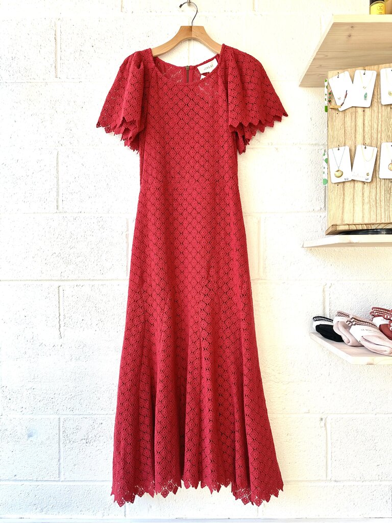 The Great NEW 'The Harmony Dress' Cotton Lace Short Sleeve Maxi
