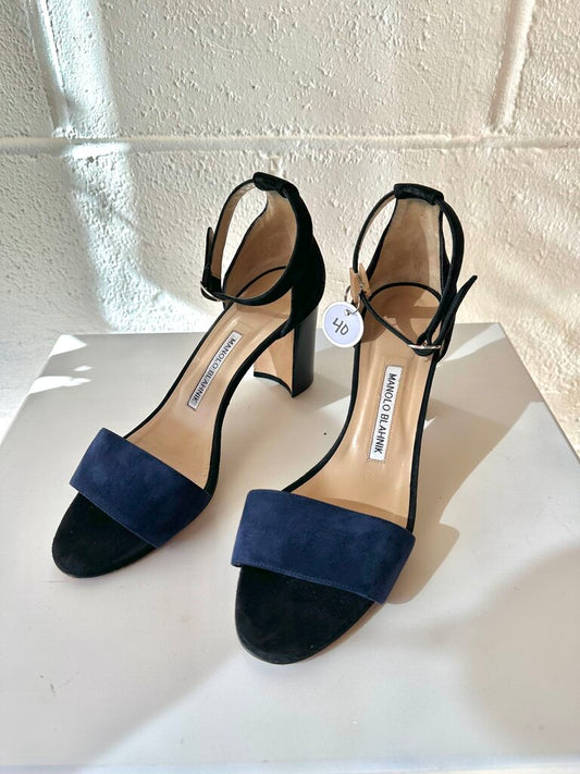Manolo Blahnik Suede Strappy Heels (AS IS)