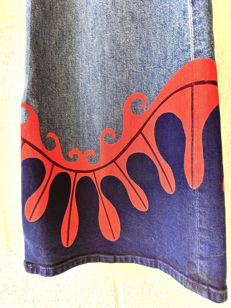 La Double J x Mother NEW 'Tomcat Roller' Printed Flare Denim