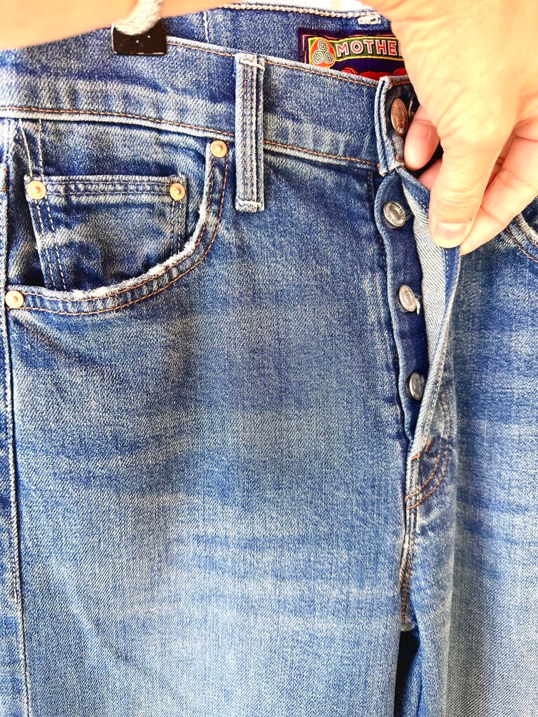 La Double J x Mother NEW 'Tomcat Roller' Printed Flare Denim