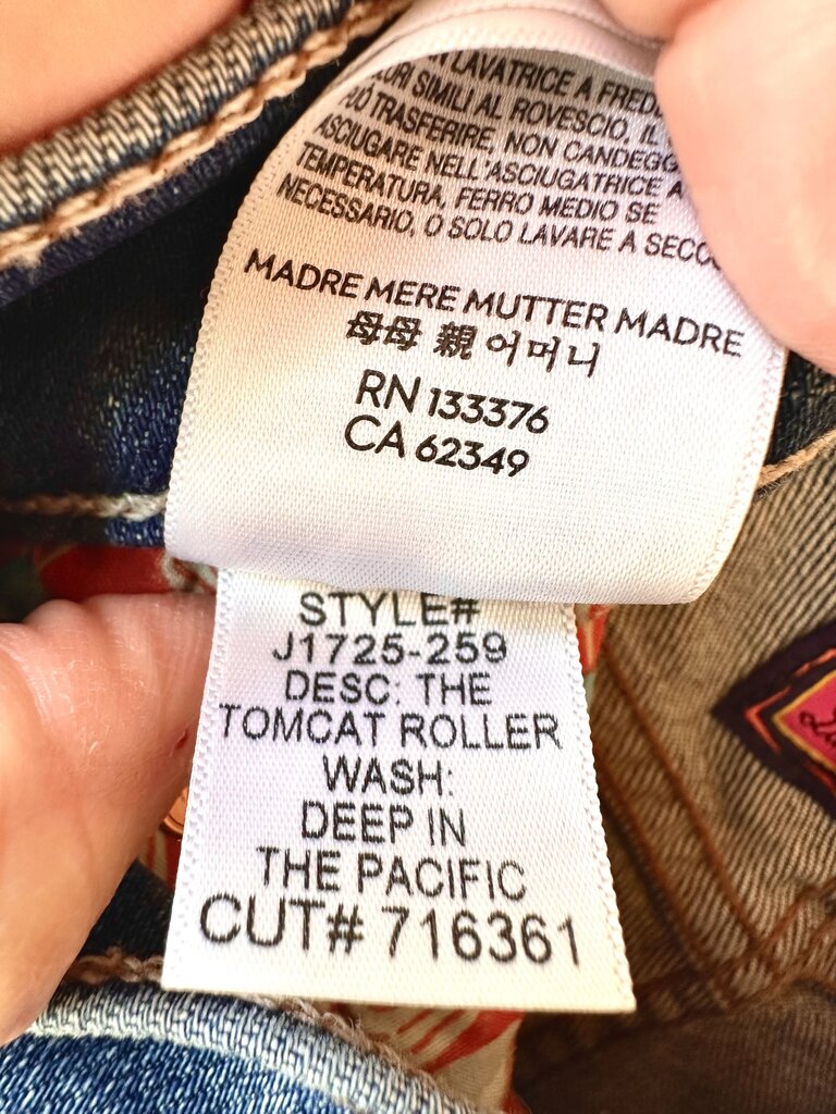 La Double J x Mother NEW 'Tomcat Roller' Printed Flare Denim