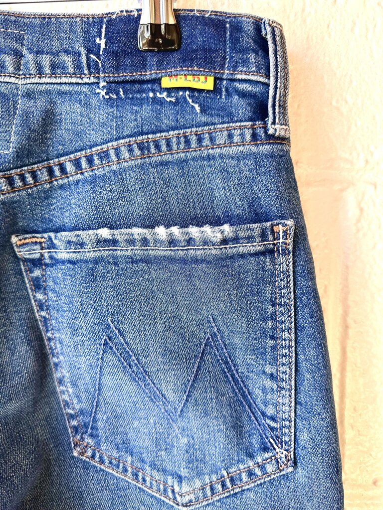 La Double J x Mother NEW 'Tomcat Roller' Printed Flare Denim