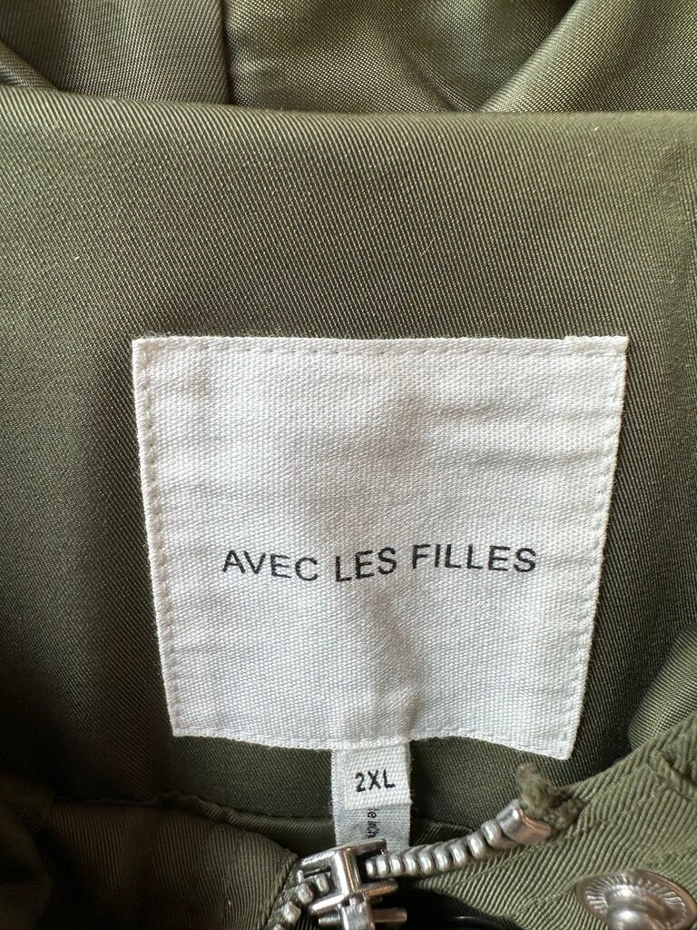 Avec Les Filles Hooded Anorak Raincoat (AS IS)