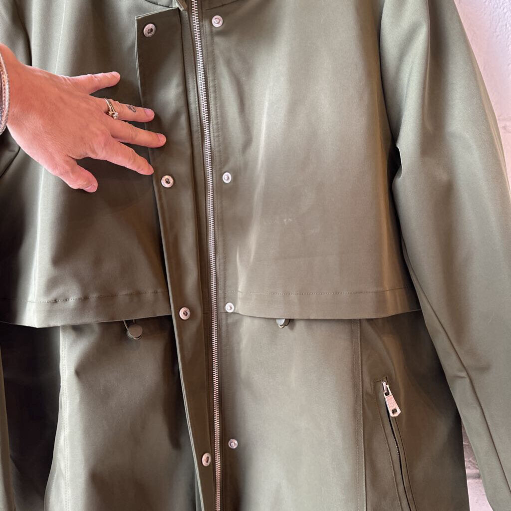 Avec Les Filles Hooded Anorak Raincoat (AS IS)