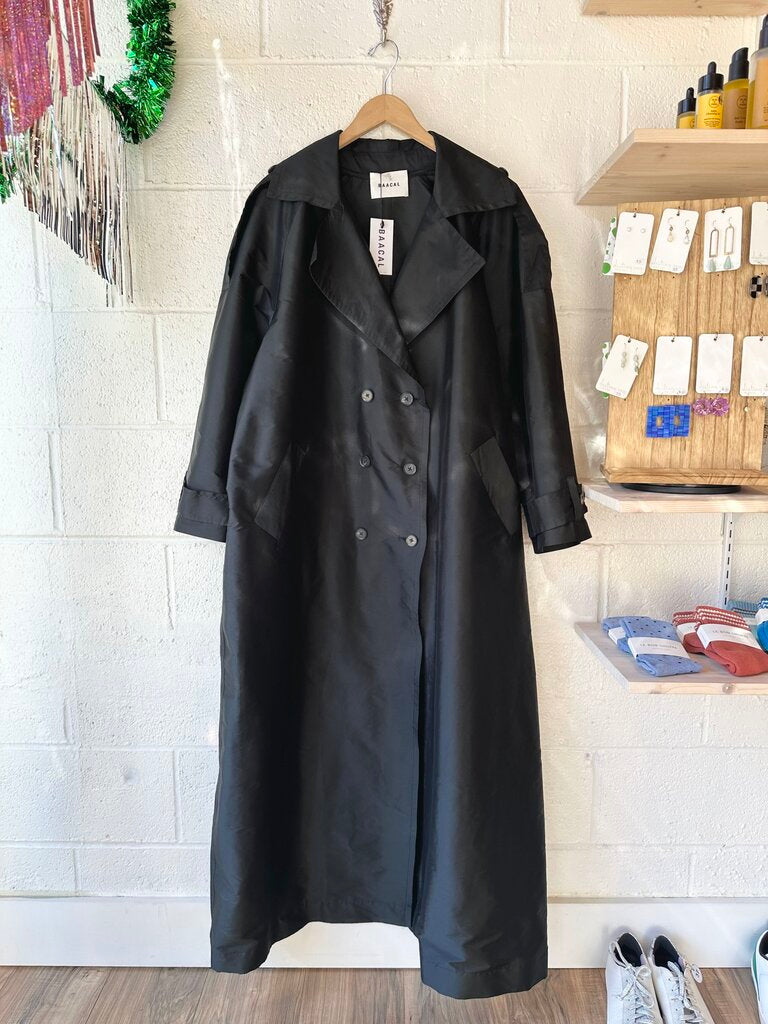 NEW Baacal 'Delia' Dupioni Oversized Trench Coat