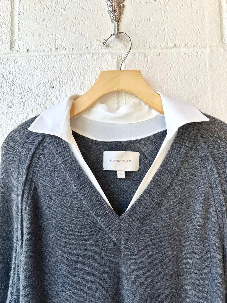 Brochu Walker 'The Looker' Wool / Cashmere Layered Sweater Dress