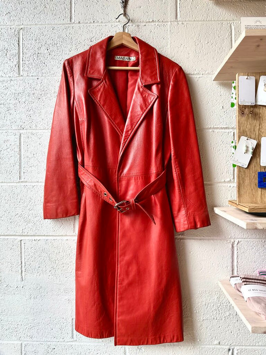 1960's I.Magnin Leather Trench Coat (AS FOUND)