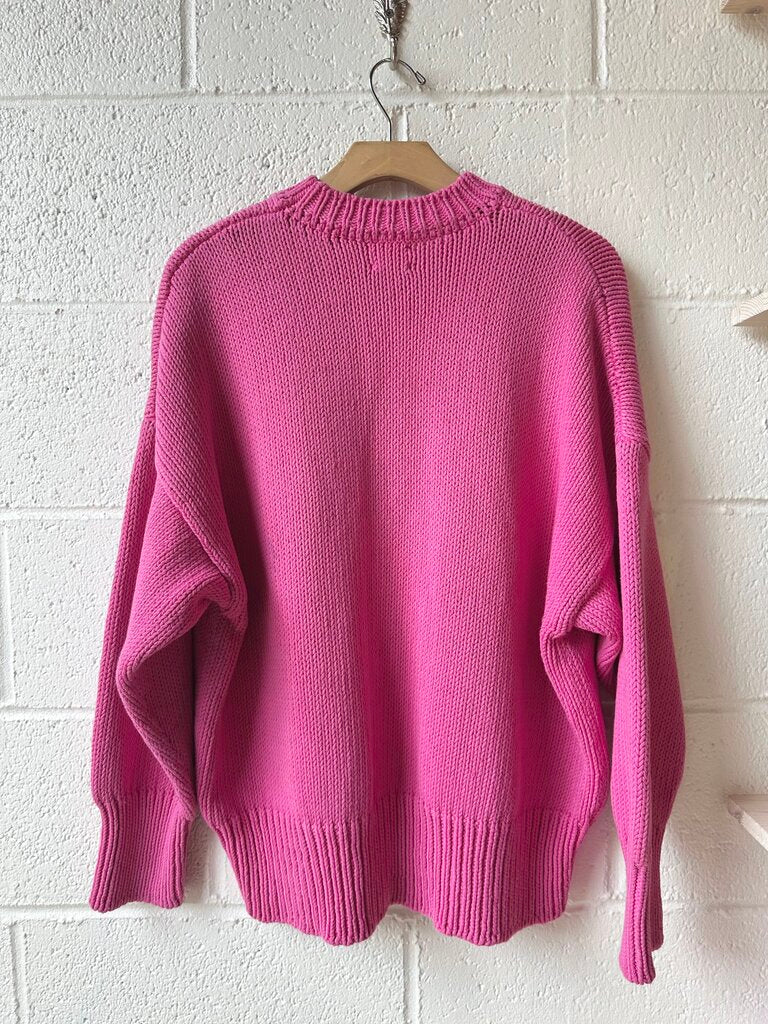 Babaa 'Jumper no16 in Hibiscus Flower' Cotton Sweater (AS IS)